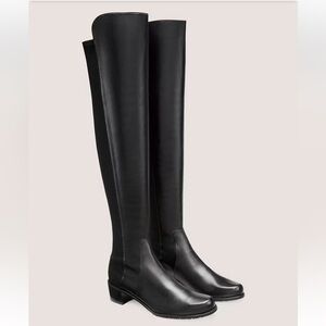 Stuart Weitzman Reserve Over The Knee Black Boots 4M